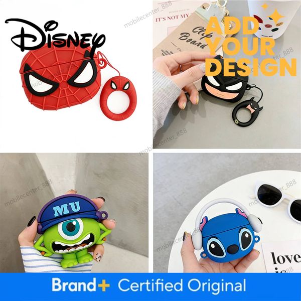 Designer Disney Cartoon Stitch Batman Earphone Case For Airpods Pro3 Pro Pro2 Wireless Bluetooth Headset Soft TPU Protective Cover For Airpods 4 Luxury
