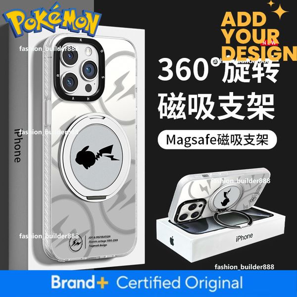 Pikachu Rotating Magnetic Stand Is Suitable For Apple 13 Pro Max, Vibrant Phone Case 16, Premium Feel 15, Lightning 14