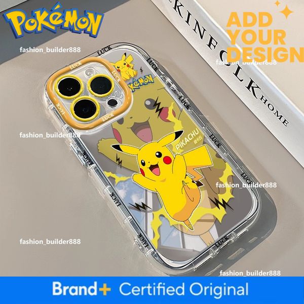 Pikachu And Jigglypuff Mirror Phone Case For Iphone 16, Apple 15 Pro Max, Pokemon 14, Psyduck 13