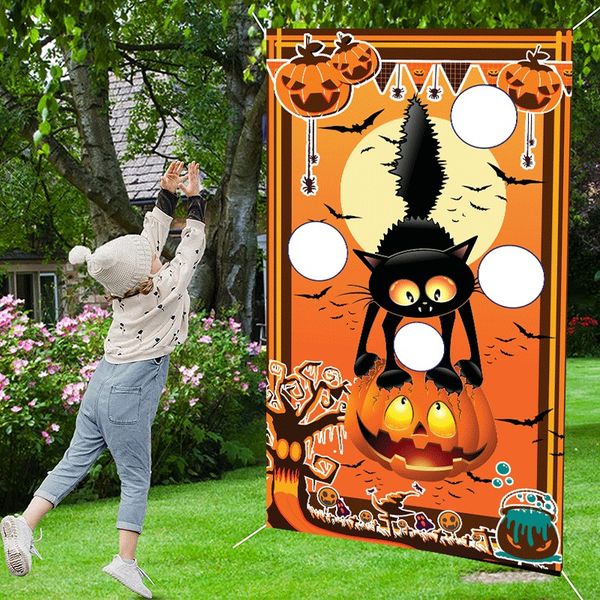 Halloween-themed Throw-and-Catch Banner Set for Festive Gatherings