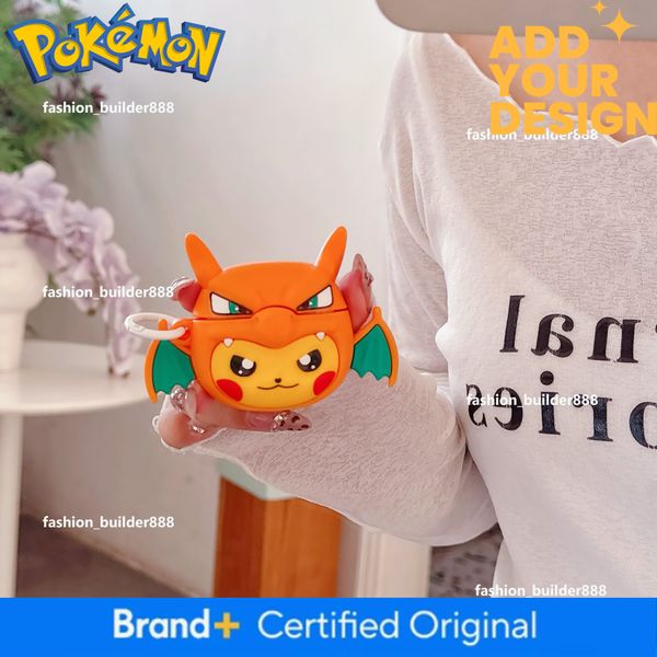 Pokemon Earphone Case Charizard Pikachu Suitable For Airpods Pro 1St/2Nd Generation Apple Bluetooth Earphone Case Airpods4 Hot Sell