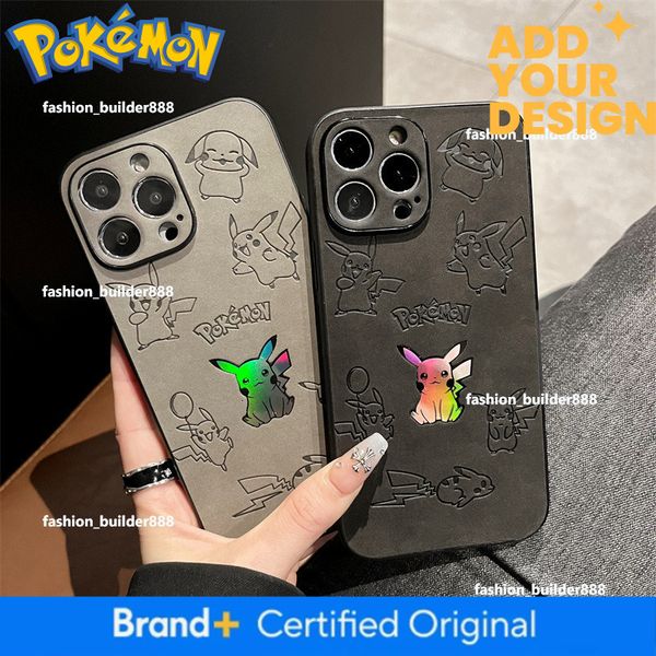 Cute Pikachu Phone Case Suitable For Iphone 13, 11 With Velvet Texture, 16 Cartoon, 17 Laser, 15, 14 Plus