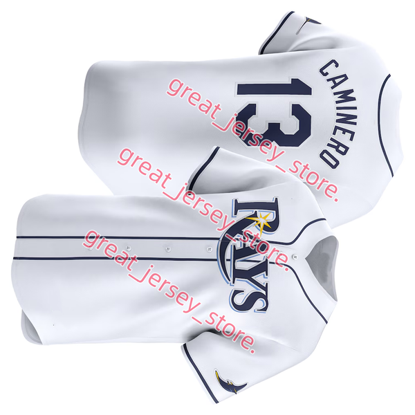Rays Baseball Jerseys McGriff Aranda Evan Longoria Junior Caminero Boggs Diaz Randy Arozarena Shane McClanahan Paredes Harold Ramirez Amed Rosario