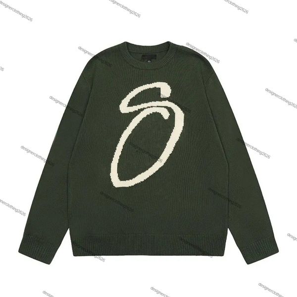 

Designer Mens Knitted Sweater Jacquard Letter Pattern Vintage Hip Hop Casual Sports Long Sleeve Sweater Men, Multi