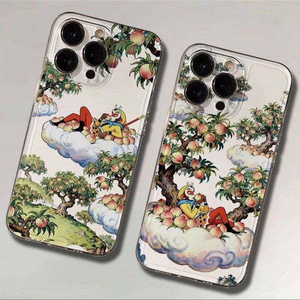 Wonderland Peach Sun Wukong Cartoon Space For Apple 15/16 Niche 17 Air Soft Case XS Max/11