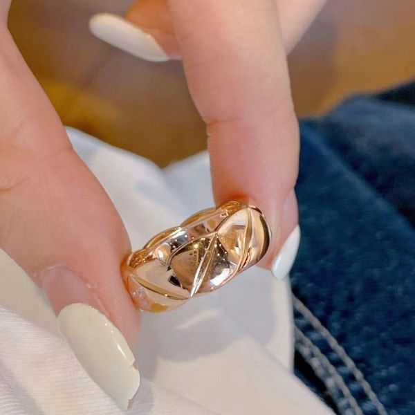 

Classic Designer Rings Band Luxury Letter Couples Ring Men Women 18K Gold Plated Ring Wedding Gift Lovers Jewelry