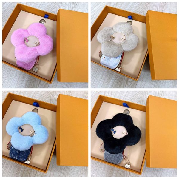 

High Quality Keychains Designer Chain Bag Charm Fashion Womens Keychain Vintage Cool Cherry Pattern Style Key Chain, Brown no box