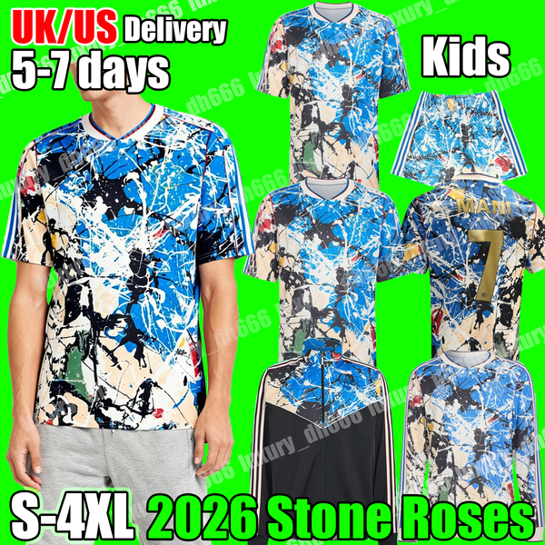 

4XL 25 26 Manchester B. FERNANDES HOJLUND AMAD MARTINEZ RASHFORD united stone roses shirt 2026 football shirt football jersey jacket long sleeve men kids kit, 25 26 home adult