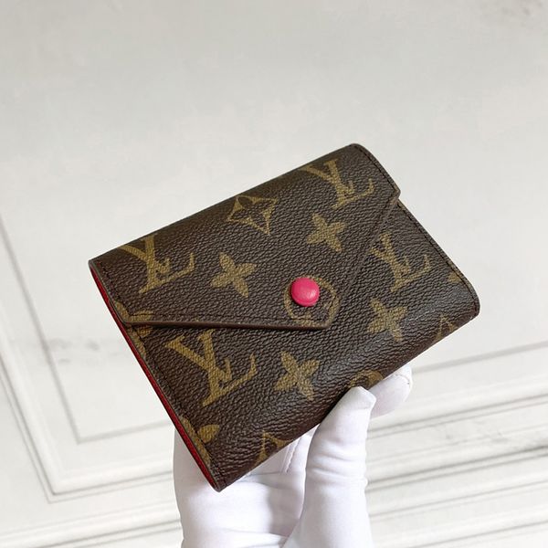 

Designer Wallet Classic VICTORINE M41938 Wallet Monogram Canvas Paired Colorful Leather Lining Equipped Card Compartments Pockets Storing Banknotes Coins Purse, Color_l-16