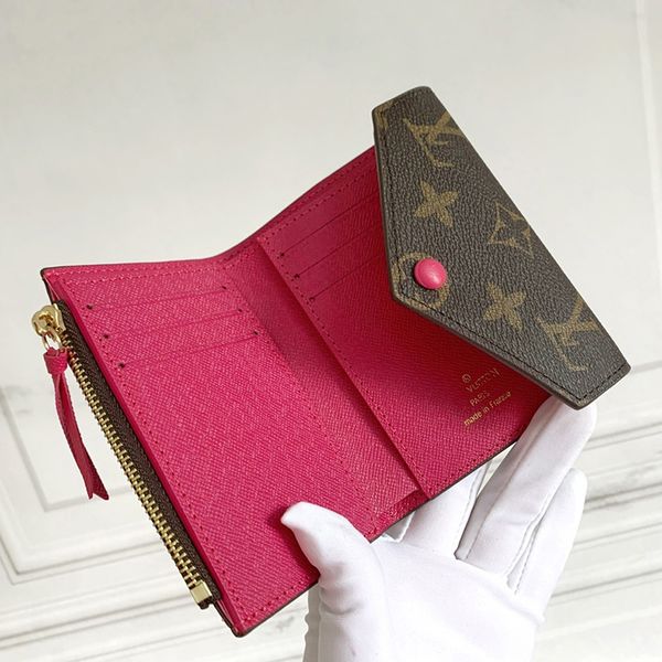 

Designer Wallets Classic VICTORINE M41938 Wallet Monogram Canvas Paired Colorful Leather Lining Equipped Card Compartments Pockets Storing Banknotes Coins Bags, L-13