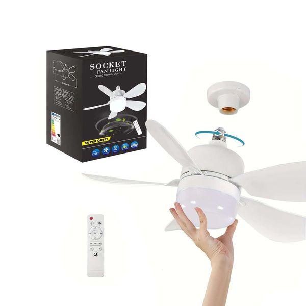 Sleek 5-Blade LED Fan Light - Easy Install, E26/E27 Compatible, Ideal For Kitchen, Study, Bedroom, Xingkaisheng