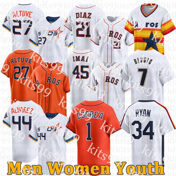 Houstons Baseball Jerseys Jose Altuve Alex Bregman Yordan Alvarez Kyle Tucker Josh Hader Justin Verlander Jeremy Pena Jake Meyers Astros Jersey