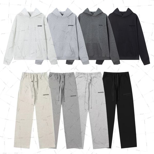 

Mens designer tracksuits classic season 8 sport suit fleece baggy pants casual hoodie set, Black-2104