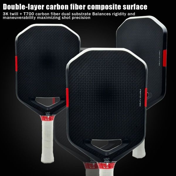 

TSL co branded pickleball paddle GEN5 pickleball paddle hot pressing 3K diagonal+700 carbon fiber dual base aerodynamic design metal counterweight PUREFOAM Core
