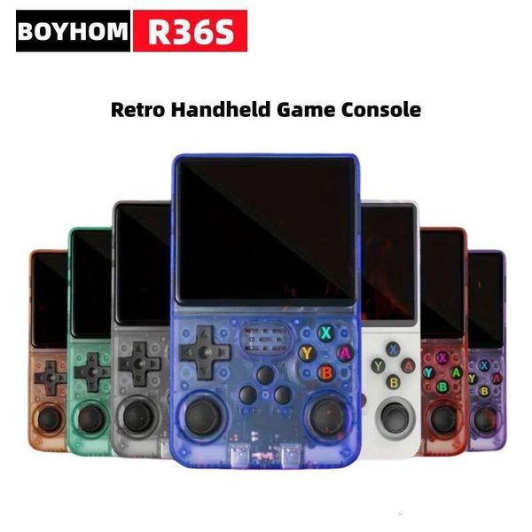 BOYHOM 64G 128G R36S Retro Handheld Game Console Linux System 3.5 Inch IPS Portable Pocket Player 64GB Video Gaming Kids Gifts H260205
