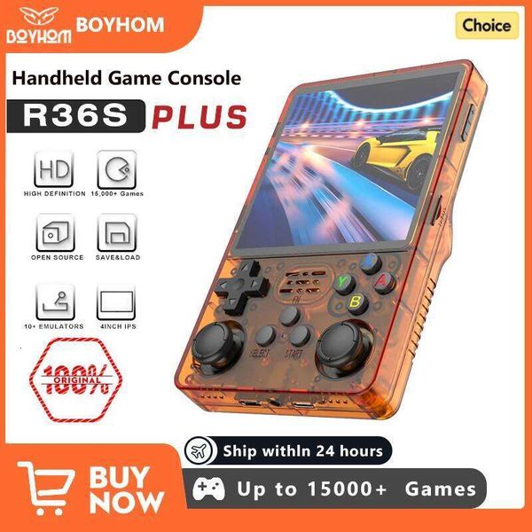 BOYHOM NEW R36PLUS Open Source System Retro Gaming Handheld Pocket Console 4 inch IPS Display 720*720 Built-in WiFi Kids Gift H260205