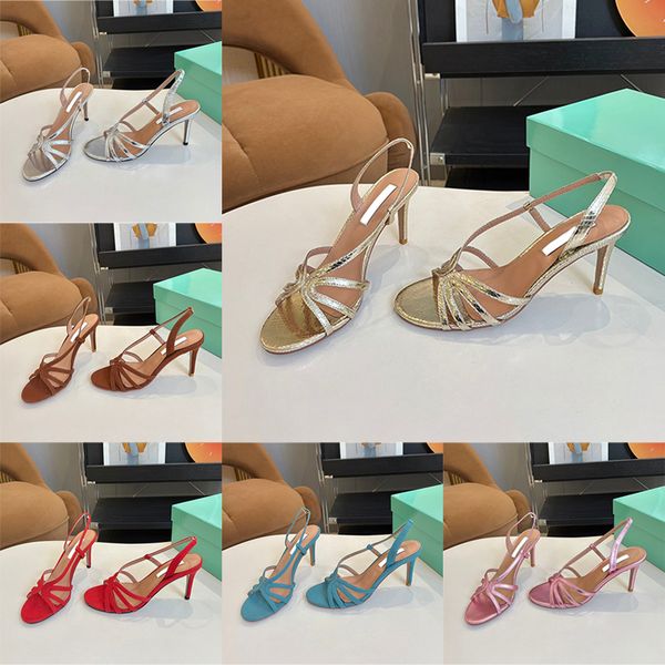 

Luxury High Heels Designer Womens Talk To Me Sandals Fashion Slingback Shoes Party Wedding Dress Shoes Daily Wear Sandale 1045, A4