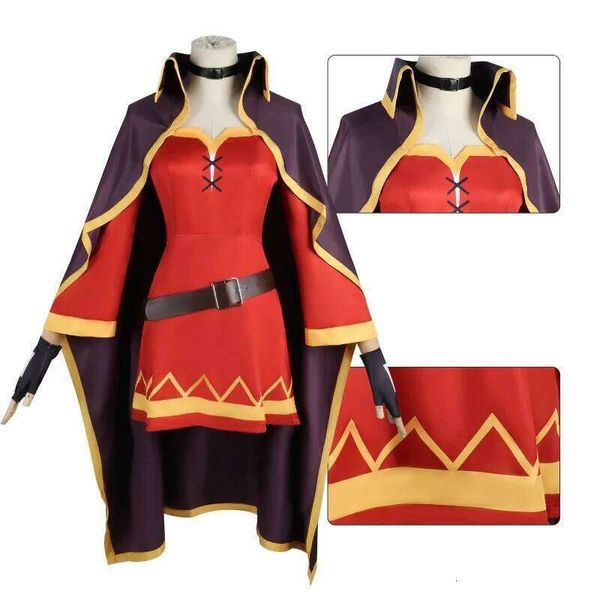 Animes Cosplay Costume Women Sorceress Dress Outfits Set Megumin Uniform Wig Halloween Carnival Party Costumes