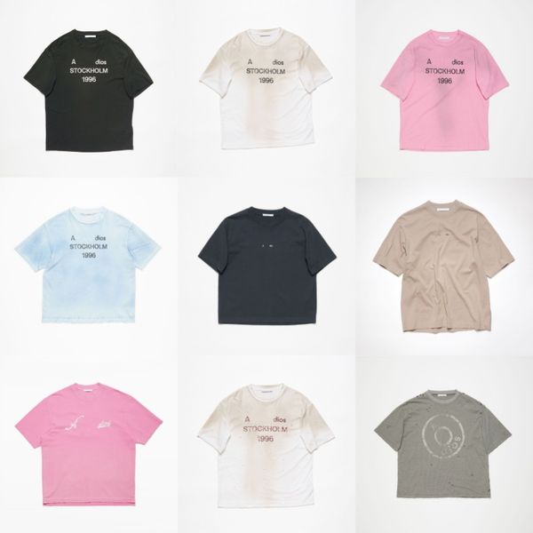 

Designer Men's T-Shirts Luxury Distressed Vintage Loose T-Shirts Round Neck Letter Graphic Print Mens Womens Short Sleeve Breathable Trend Street Casual T-Shirts, White2