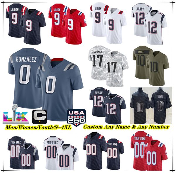 

American Football Jersey Drake Maye Rhamondre Stevenson TreVeyon Henderson Stefon Diggs Hunter Henry Kayshon Boutte Robert Spillane Christian Gonzalez Jones, Men brown style