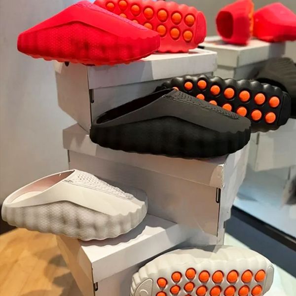 

colorful Fashion Desginer Mind 001 Slides Mind001 Slippers Soft Rubber Sandals Comfortable Mules Clog Men Women Beach Shoes Black Red Bone Light Smoke Grey 1049, A4