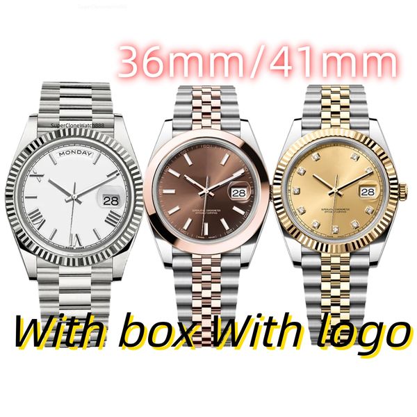 

super clone watch 41mm Ladies' 36mm mechanical Couple wristwatch mens luxury watch mens watch designer watch women watches men watch high casual Men's Watch with box, Champagne