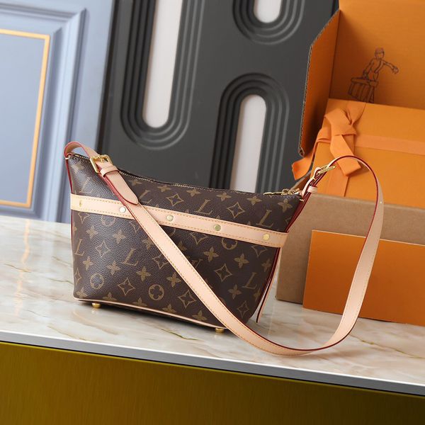 

soft Lux Suede Brown Leather Handbag Casual Mens class design bag crossbody bag leather chain wallet Classic handbag Designer Bag with New Shopping bag., #~3