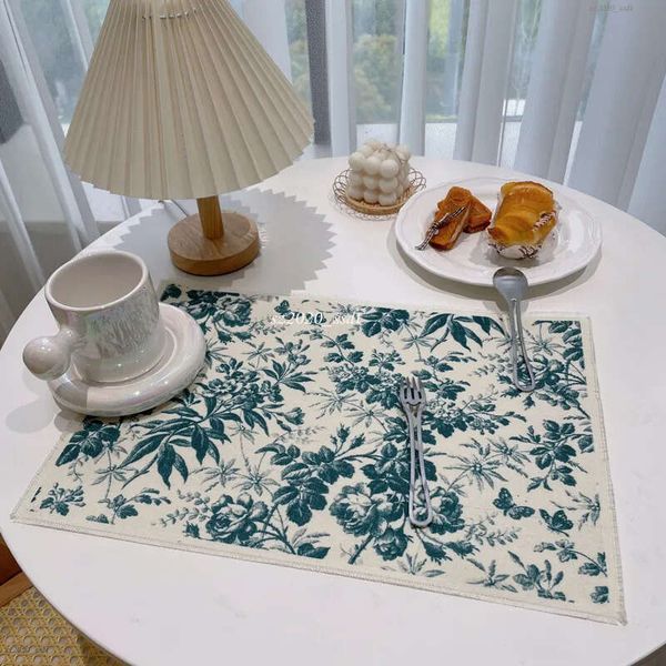 A Cotton and Hemp Restaurant Table Mat, Meal Mat, Waterproof, Thermal Insulation, Decorative Mat, Cup Mat, Coffee Mat