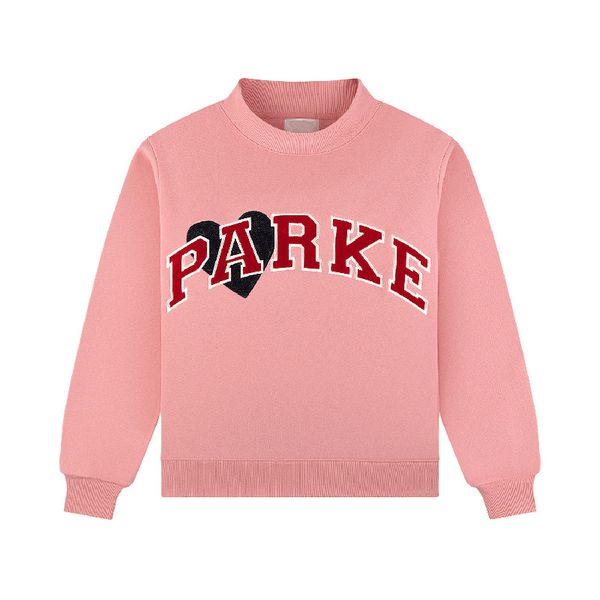 

26ss Parkes Mockneck High Quality Luxury Designer Cotton Parke Sweatshirt Womens Casual Hoodie Sport Letter Print Parke Crewneck Pullover Hooded Sweater Tops tn, Slategray