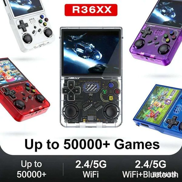 R36XX Retro Handheld Video Support Wireless Wifi Bluetooth Pocket Player 3.5 Screen Game Console Kids Gift X260209