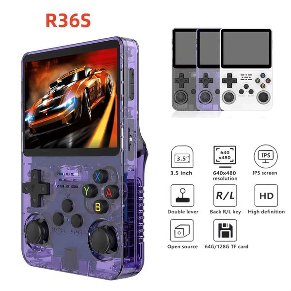 Retro R36S Handheld Video Game Console 3.5 Inch IPS Screen 128GB Games Portable Pocket Player Linux System Ultra R36 PRO X260209