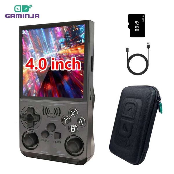 GAMINJA ANS13 4.0 Inch IPS Screen Retro Handheld Video Game Console 15000+ Games Built-in Linux Free Portable Bag X260209