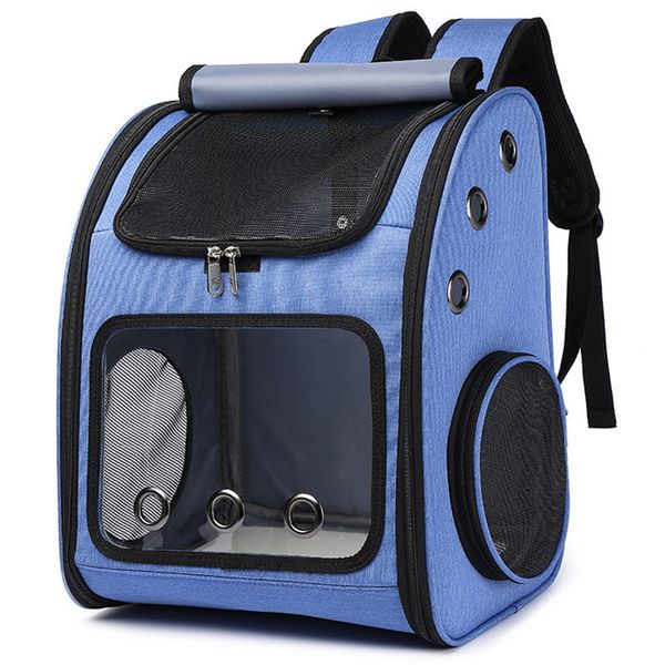 

Cat Backpack Transparent PVC Nylon Pet Carrier Breathable Shoulder Bag Hot Selling Cat Supplies, Khaki backpack