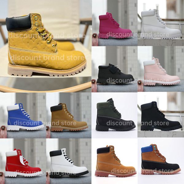 

2026 boots TOP Designer Boots Shoes Men Boots Waterproof Ankle Classic Martin Shoe Cowboy Yellow Red Blue Black Pink Hiking Motorcycle Boots EUR 36-47, #color 12
