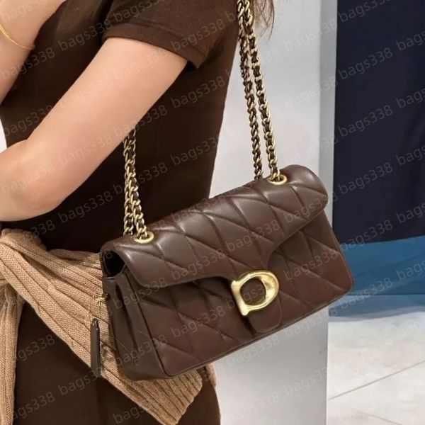 

Fashion designer bag quilted leather 10A high quality lady tabby fashion chain shoulder baguette women classic square peplum handbag crossbody envelope luxury, A27