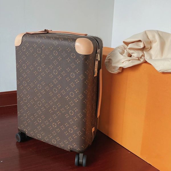 

Designer Luggage with wheels Travel Suitcase for Men Women Genuine Leather Carry On Bag Large Capacity Suitcase Flower Design Unisex Leisure Trolley Box Cabin, L18