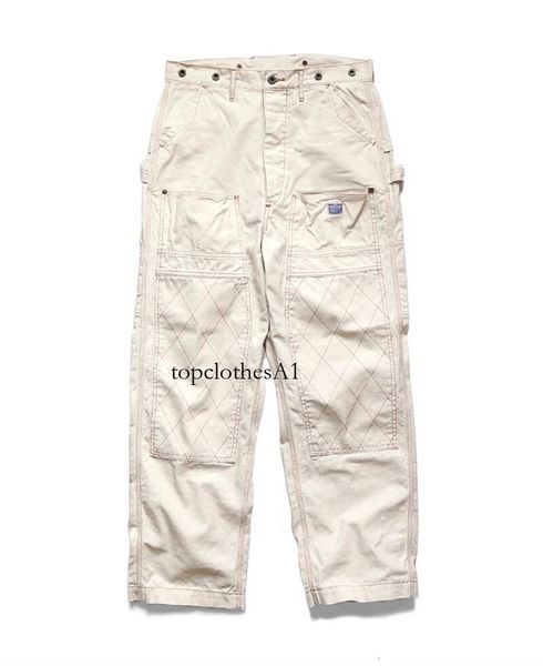 25FW Hirata and Hongri Casual Loose Fitting Trendy Dual Color Gold Thread Logging Japan Style Cargo Pants