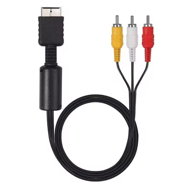 Connecting Cable RGEEK PS2 PS3 AV to RCA Composite Cable Cord for Sony Playstation 2 PS3 1.8M (6FT) can be viewed on TV/monitor