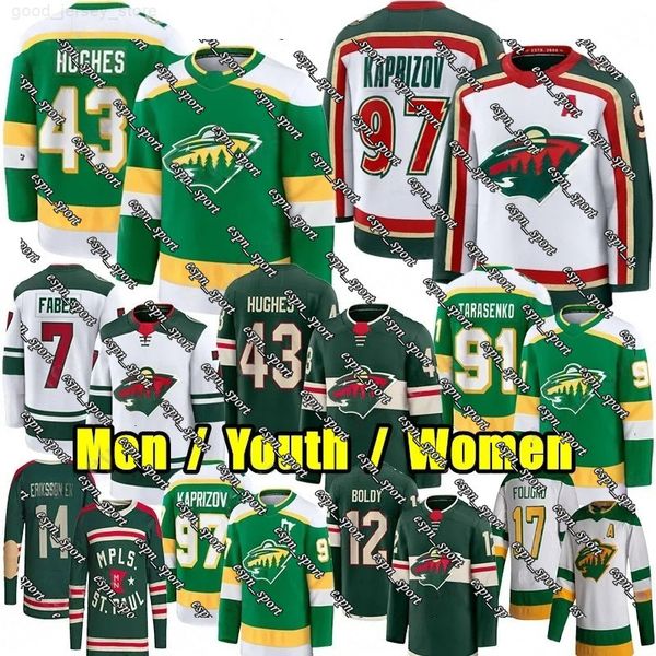 97 Kirill Kaprizov Quin Hughes wilds hockey jersey 36 Mats Zuccarello minnesota 12 Matt Boldy 14 Joel Eriksson Ek Ryan Hartman Br