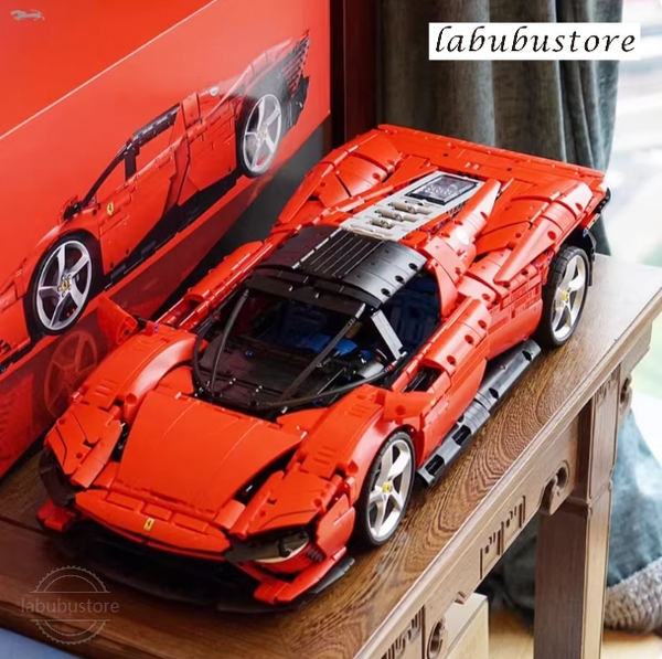 LEG0 Technic 42143 Ferrari Daytona SP3 Supercar Building Block Set 3778pcs Standard Bricks High-Difficulty Building Toy Holiday Gift Childrens Toy M260309