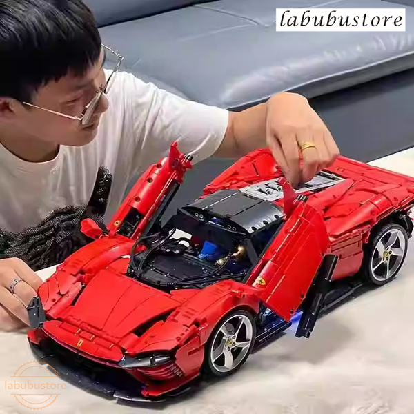 Original LEG0 Technic 42143 Ferrari Daytona SP3 Supercar Building Block Set 3778pcs Standard Bricks High-Difficulty Building Toy Holiday Gift Children's Toy