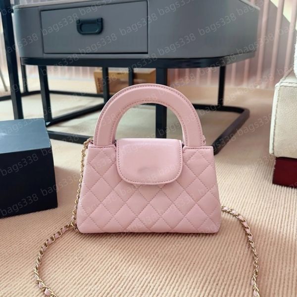 

Designer handbags women chain strap leather chic casual refined diamond lattice mini tote bag crossbody shoulder bags quality caviar phone purse flap shoulder, A2