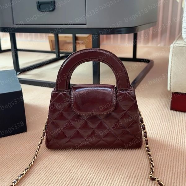 

Top designer crossbody bags ladies small handle tote bag chain strap quality leather casual refined diamond lattice caviar flap shoulder women commuter mini, A2