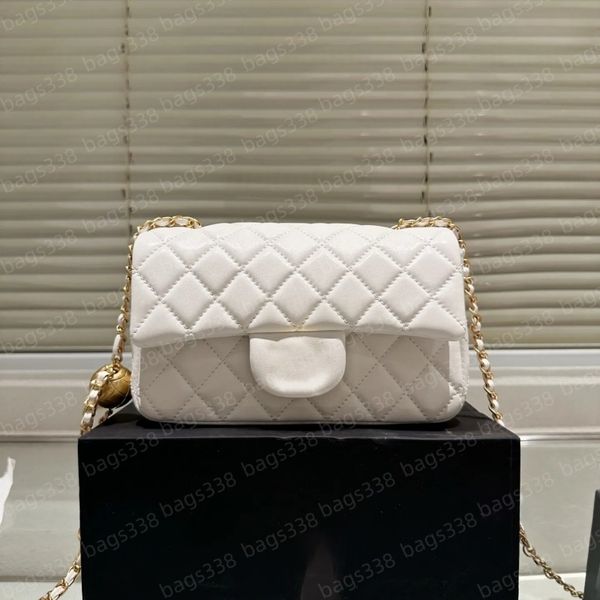 

Top designer crossbody bag ladies small handle tote bags handbag chain strap leather quality casual refined diamond lattice caviar women flap shoulder high, A25