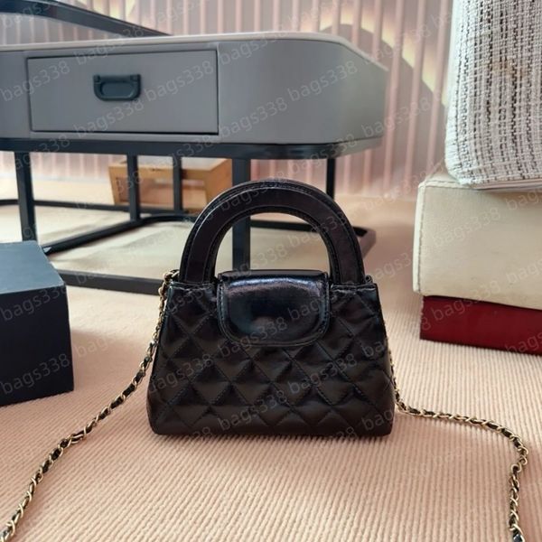 

Top designer crossbody bags ladies small handle tote bag chain strap quality leather casual refined diamond lattice caviar flap shoulder women commuter classic, Burgundy