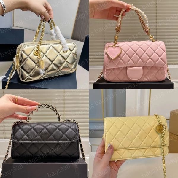 

Top designer crossbody bags ladies handle shoulder tote chain strap leather quality casual refined diamond lattice caviar women purse classic flap casual shoulder, A8