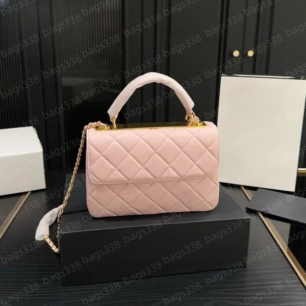 

Designer bag chain strap leather chic casual refined women crossbody bags ladies handbag tote quality diamond lattice caviar flap shoulder commuter phone purse, A12
