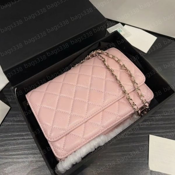 

Top designer crossbody bag ladies small handle tote bag chain strap leather quality casual refined diamond lattice caviar women purse flap casual commuter shoulder, A9