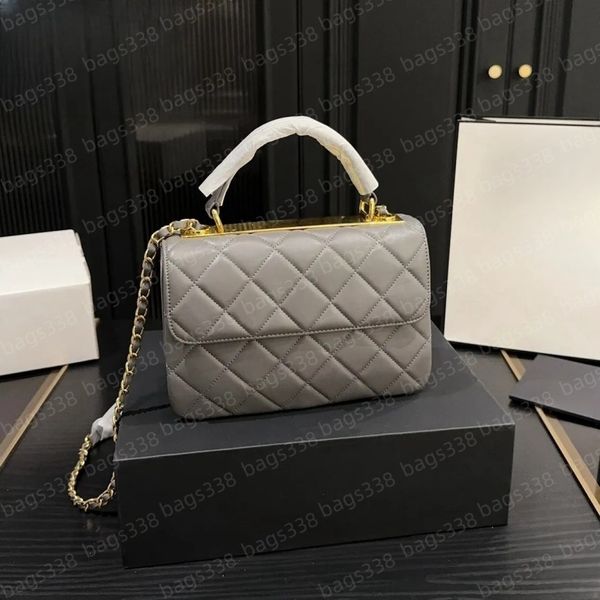 

Designer bag chain strap leather chic casual refined women crossbody bags ladies handle tote quality diamond lattice caviar classic flap shoulder commuter, A25