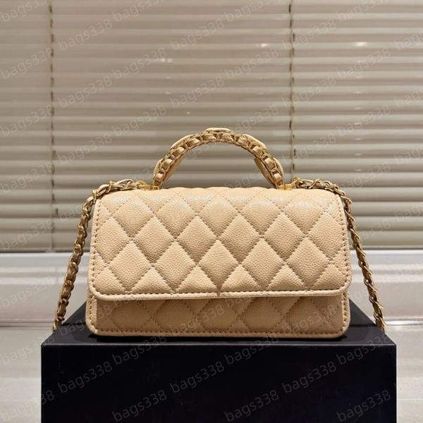 

Top designer crossbody bags ladies small handle tote bag chain strap quality leather casual refined diamond lattice caviar flap shoulder women commuter high, A22
